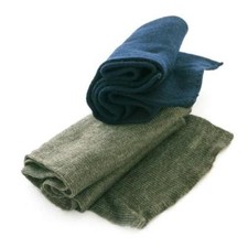 Swedish army military surplus wool scarf, BLUE or OLIVE