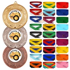 Pancake Race Medal Packs, Various Sizes & Colours Pancake Medals, Shrove Tuesday