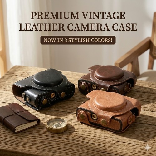 Leather camera case bags - case,