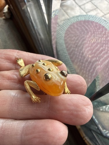 Trimaran losite frog - trimaran, brooch