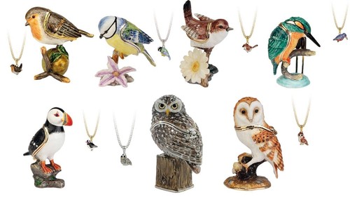 Bird trinket box jewelled - trinket,