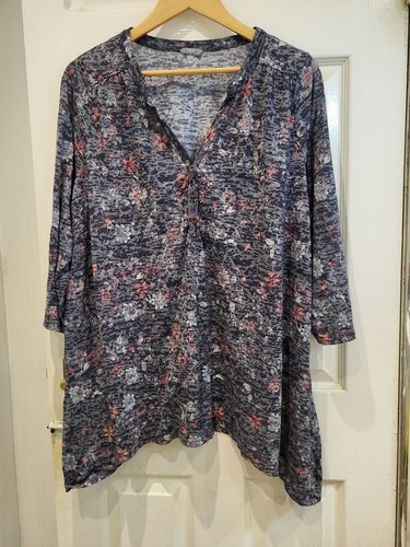 Ladies grey blue floral - grey,