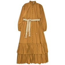 Tigerlily Tobacco Joni High Neck Midi Dress