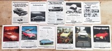 CITROEN GS  -  LARGE JOB LOT OF 11 VINTAGE ADVERTS  -  ORIGINAL