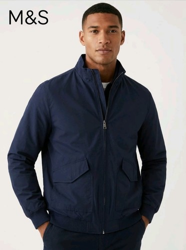 Men navy harrington - m&s, men’s