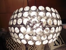 Bespoke adjustable drop Ceiling drum light pendant With Chromed metal tubes 4KG