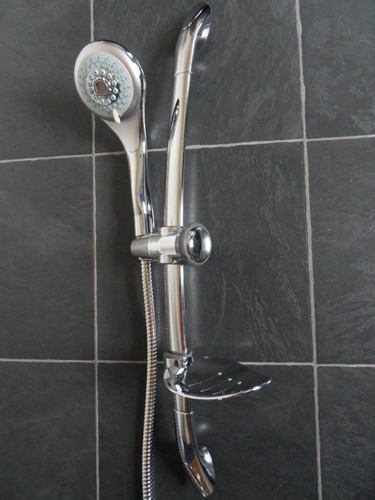 Curved shower riser - shower,