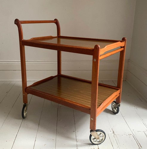 Vintage 1950s teak trolley - vintage,