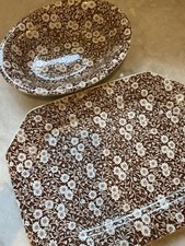 Burleigh Calico Serving Set Brown