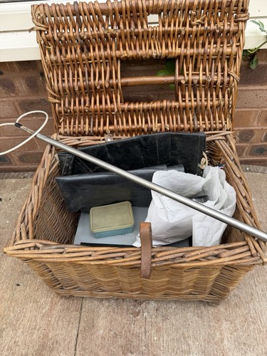 Vintage wicker fishing creel - wicker,