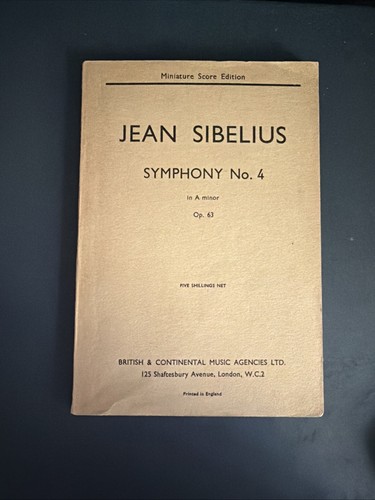 Jean sibelius symphony - no., 4