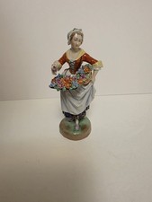 Antique Dresden Figurine Girl