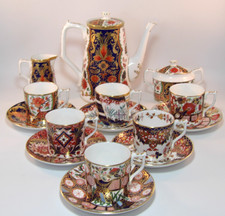 Royal Crown Derby Curators Collection Coffee Pot Set For Six 1990 Excellent