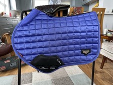 LeMieux Loire Saddle Pad Large CC Bluebell Memory Foam Worn Twice