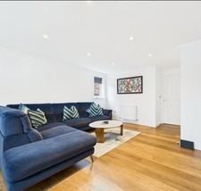 Sofology Illinois Style Corner Sofa with Touch Button Recliner Navy