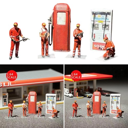 Miniature gas station model - miniature,