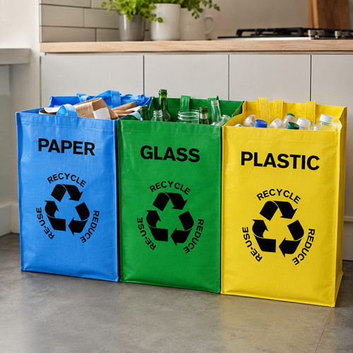 Recycling bin bags - recycling, reusable