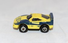 Galoob Micro Machines Vintage 1988 Yellow + Blue Stripe Ferrari F40 Supercar #60