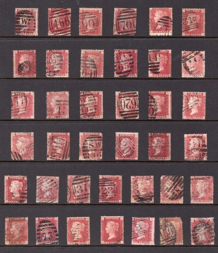 1858 penny red - gb,