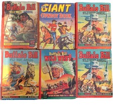 6 Vintage Children's Buffalo Bill Cowboy Annuals