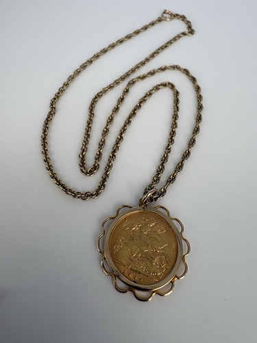 1909 half sovereign pendant - 1909,