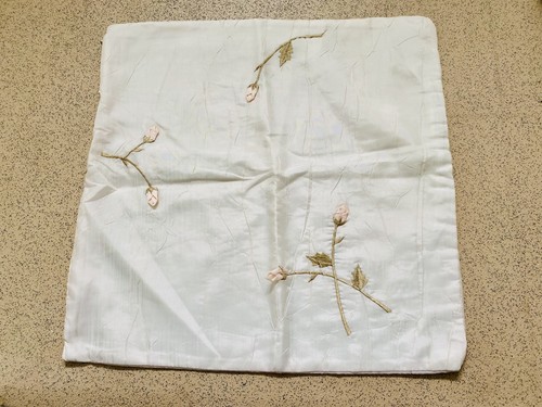 Cream rose embroidered - cream,