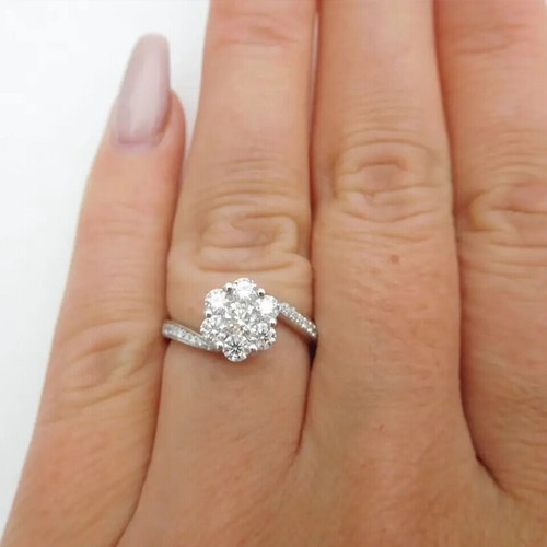 Round cut 80ct - round, cluster