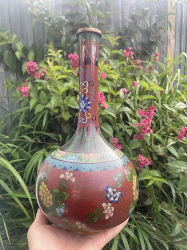 Chinese cloisonne vase - cloisonne,