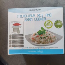 KitchenCraft Microwave Rice and Grain Cooker 1.5 L BPA Free Quick Cooking 