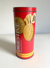Vintage Retro McVitie's Digestive Circular Cylinder Biscuit Tin Tube made in UK