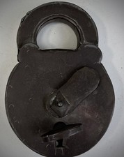 Large 17th/18th Century Brass Padlock With Key.