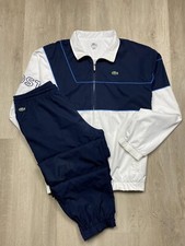 Lacoste Vintage Mens Track Top Suit Jacket + Pants Size XL