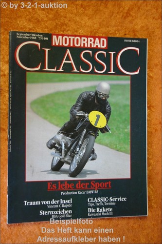 Motorcycle classic bmw rs - 3/88,