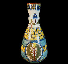 RARE & UNUSUAL CARLO MANZONI (DELLA ROBBIA) HAND PAINTED VASE - 1896