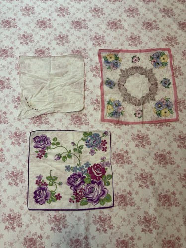 Vintage floral handkerchief - floral,