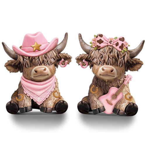 Pcs cowgirl highland cow - cowgirl,