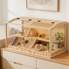 Large wooden hamster cage - large, tank