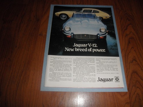 Jaguar type ad new - jaguar, v-12