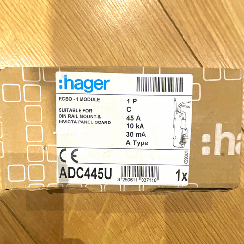 Hager adc445u rcbo type c - adc445u,
