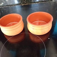2 Brown inner glazed