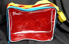 Mattel Barbie Rectangular Zip Around Lunch Box Bag with Clear Lid - VGC