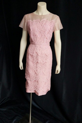 1940s 50s vintage pink - lace, &