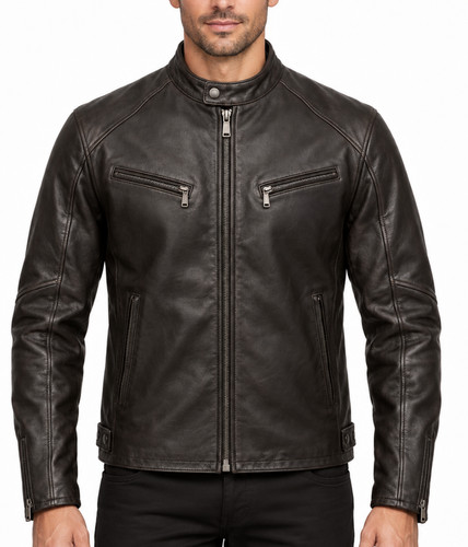 Men dark brown leather - men's,