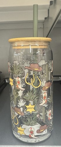 Brown cowboy mason jar - brown,