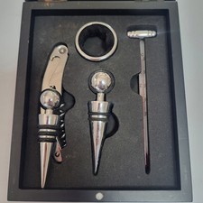 Gift Tools Set with Waiters Corkscrew 4 Piece Bottle Opening Deluxe Wine Opener