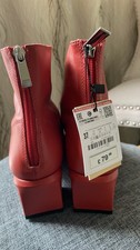 Zara Ankle Boots Red Size 4