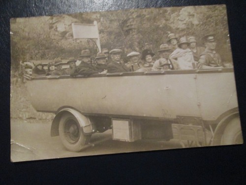 Postcard charabanc filled - postcard, of