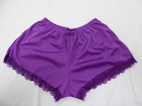 Purple satin french knickers - purple,