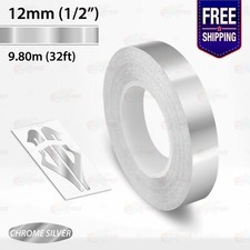 CHROME SILVER 12mm PIN STRIPE