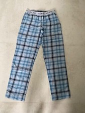 Jack Wills Womens UK6 Long Pyjama Bottoms -Pale Blue Checkered